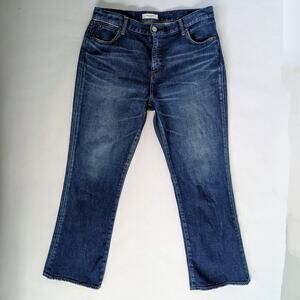 Moussy Vintage Jeans Hoffman Flare Women 31 Blue Denim Stretch Ankle High Rise